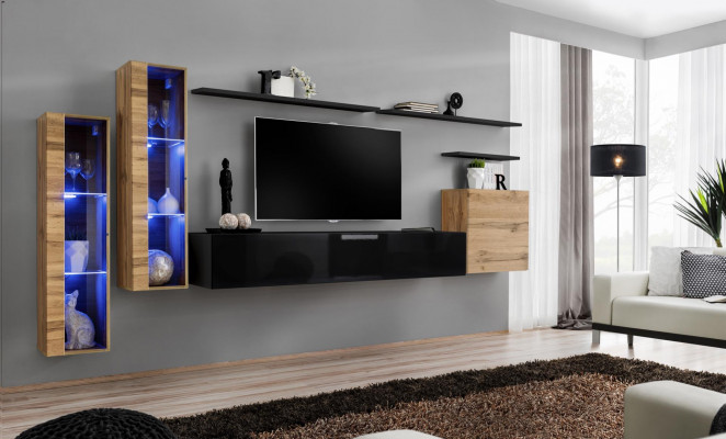 Luxus Miwwelen Wunnwand Säitestull Designer Wandschaf Ariichtung TV-Stänner