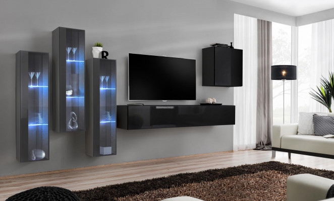 Designer Wunnwand Ariichtung Mauer Schaf Wunnzëmmer Miwwelen Holz Modern