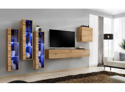 Wunnzëmmermiwwele Héichglanz Wunnwand TV Ständer Garnitur Luxus Stil Designer