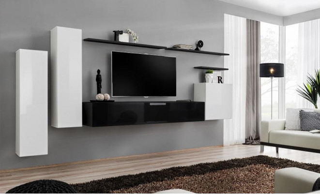 Wohnwand Wandschaf Schaf TV-Ständer Sideboard Regal Wunnzëmmer Ariichtung