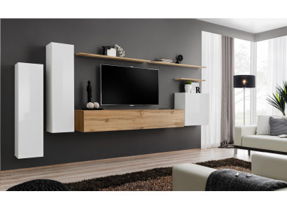 Designer Wandschaf Wandregal Set 7tlg Luxus Modern Wunnzëmmermiwwelen
