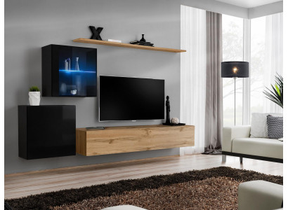 Glanzvoll Wandkapp Wohnwand Designer Luxus Set Wand Regal Miwwelen