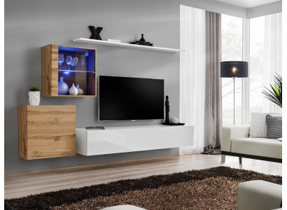 Design Luxus Wunnwand Regal Wand Schaf Vitrin Regaler Wunn Zëmmer Ariichtung