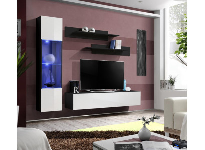 Komplett Set 4-Deeler Designer Luxus Wunnzëmmermiwwelen Wandregal Hänkvitrinemiwwelen