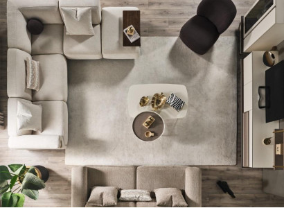 Beige Ecksofa Luxus L-Form Couch Designer Sëtz Luxus Polstermöbel