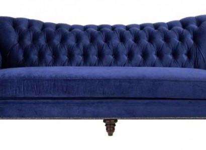 Blo Chesterfield Wunnzëmmer Modern Design Canapéen Sofa Designer Miwwelen Stoff