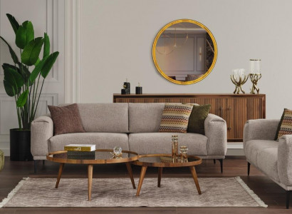 Wunnzëmmer Couchgarnitur Designer Set 3+2+1 Sëtzer Luxus Polster Miwwelen