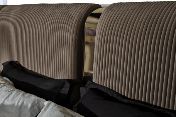 Brong Schlofzëmmer Set Designer Duebelbett 2x Nuetsdëscher Luxus Miwwelen