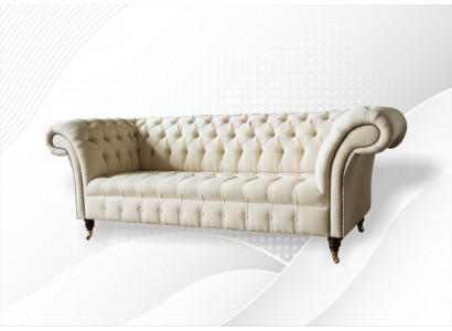 Chesterfield Crème Textil Wunnzëmmer Nei Kreativ Modern Design Miwwelen Luxus Canapé