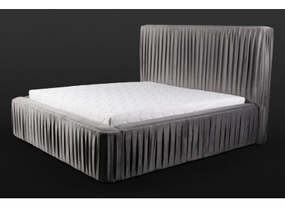 Gro Duebelschlofzëmmer Holzmöbel Design elegant Stoff klassesch Miwwelen nei-