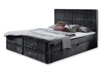 Schéck gro Schlofzëmmer Holzmöbel Design elegant Polsterung Stoff nei