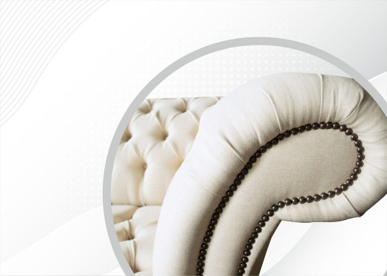 Chesterfield Crème Textil Wunnzëmmer Nei Kreativ Modern Design Miwwelen Luxus Canapé