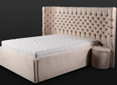 Beige Chesterfield Duebelbett Modern Schlofzëmmer Miwwelen Luxus Better
