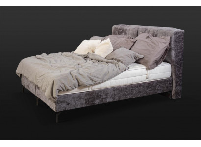 Grouss duebelt Bett Modern Schlofzëmmermiwwelen Designer Textilbetter Nei