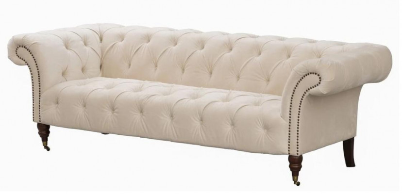 Beige Chesterfield Drësëtzer Modern Design Couches Stoff Sofa Designer Miwwelen