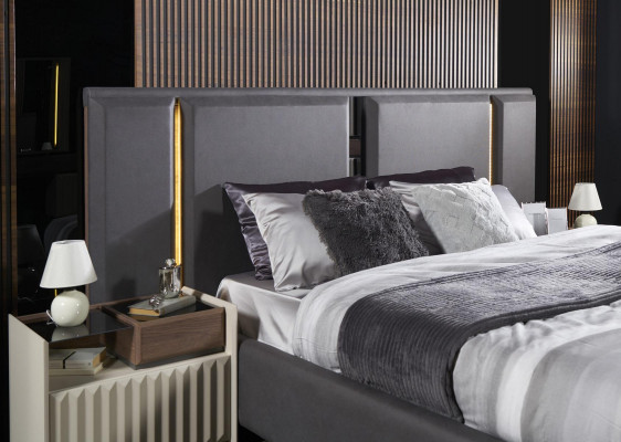 Modern Set Schlofkummerbett 2x Nuetsdëscher 3tlg Luxus Komplett Set Design