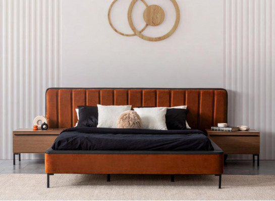 Modern Better Luxus Orange Schlofzëmmer Neit Bett Design Luxus Duebel Hotel