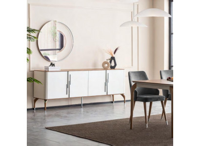 Iesszëmmer Kommode Sideboard mat Spigel Modern Nei Luxus Kommoden Holz Design