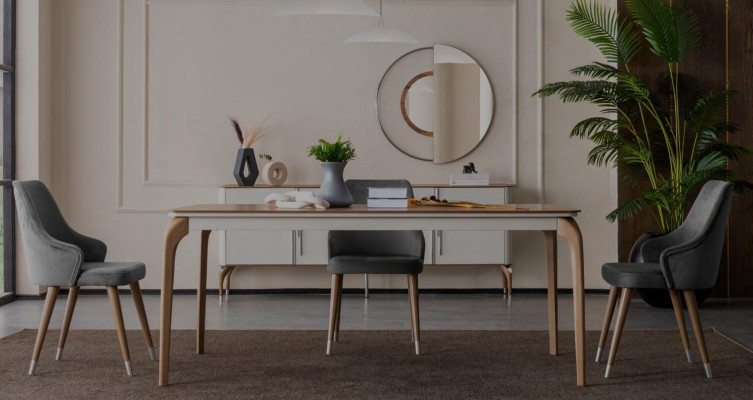 Iesszëmmer Kommode Sideboard mat Spigel Modern Nei Luxus Kommoden Holz Design