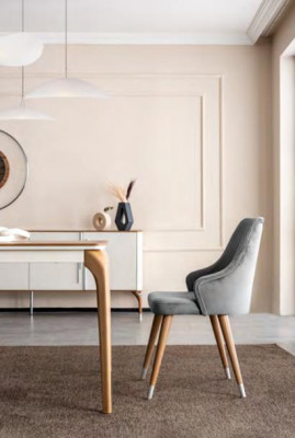Stull Stillen Luxus Design Lehnstull Holz Polster Nei Modern Iesszëmmer Miwwelen Holz