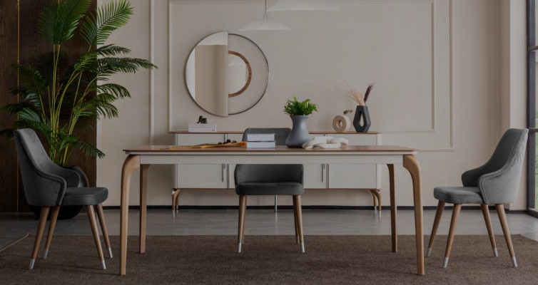 Stull Stillen Luxus Design Lehnstull Holz Polster Nei Modern Iesszëmmer Miwwelen Holz