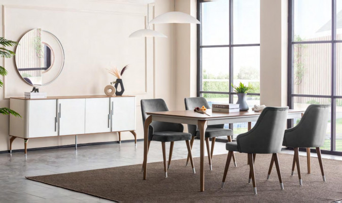 Stull Stillen Luxus Design Lehnstull Holz Polster Nei Modern Iesszëmmer Miwwelen Holz