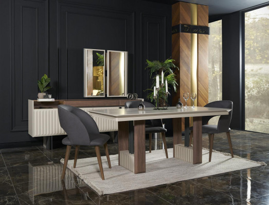 Stillen Iesszëmmer Set Modern Iesszëmmerstull Polsterstull Design Miwwel Nei