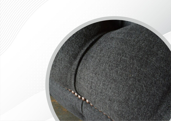 Chesterfield 3 Sëtz Textil Donkelschof Moderne Design Sofaen Sofa Miwwelen Designer