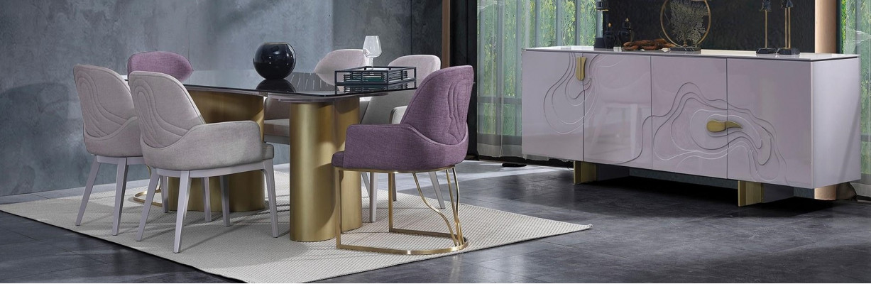 Iesskichen Iesszëmmermiwwele Iessgrupp Iessdësch Set Iesszëmmer 9 Deeler Rosa Holz