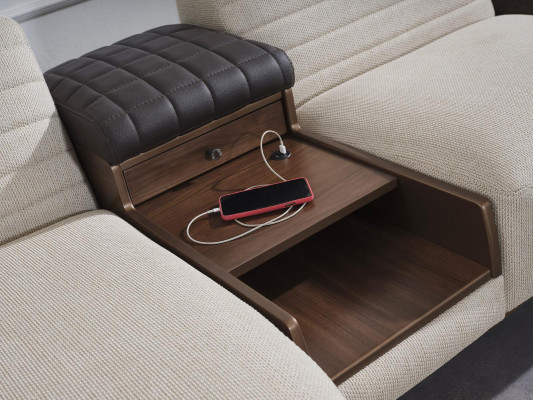 Luxus Sofa Canapé U-Form Polster Miwwelen Wunnzëmmer Eckcanapé Textil Ariichtung