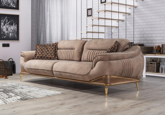 Wunnzëmmer-Set 2x Drësëtz Sofa Luxus Fotel Ariichtung Design Couch