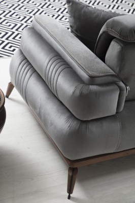 Designer Stoffsofa Sets Livingroom Set 2x Drësëtz-Sofa Luxusstull