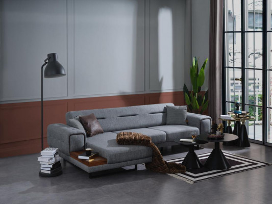 Modern gréit Ecksofa an L-Form, Miwwel fir de Wunnzëmmer, Luxus-Ariichtung, neit Design
