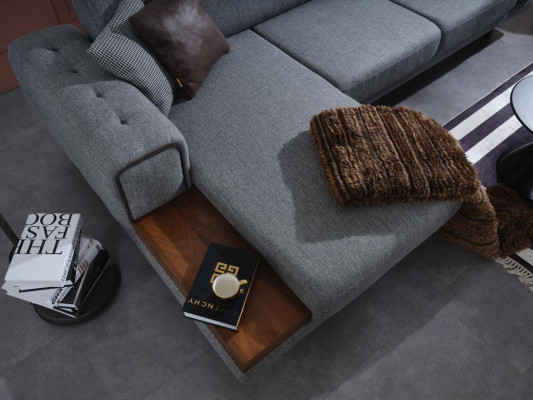 Modern gréit Ecksofa an L-Form, Miwwel fir de Wunnzëmmer, Luxus-Ariichtung, neit Design