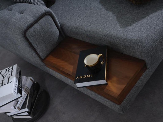 Modern gréit Ecksofa an L-Form, Miwwel fir de Wunnzëmmer, Luxus-Ariichtung, neit Design