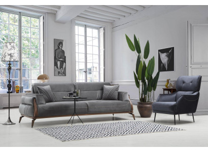 Luxus Polstermöbel Canapé Dräisëtzer Fauteuil Wunnzëmmer Polstersofasen Designer