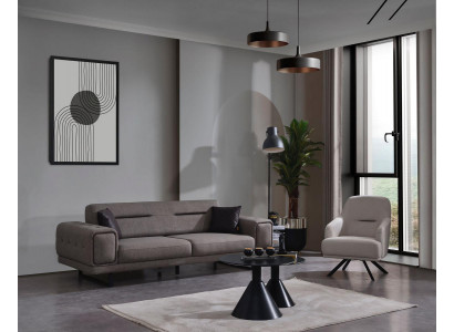Luxus Sofa Set 2-Deeler Fautëuil Luxus Sofa Couch Dräisiichter Wunnzëmmer Ariichtung