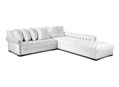 Wäiss Ecksofa Sofa Stoff Chesterfield Design Couchen Polster Sofae Luxus Miwwelen