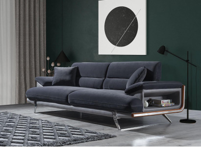 Wunnzëmmer Sofa Dräisëtzer Polstermöbel Couche Ariichtung Textil Miwwelen Nei