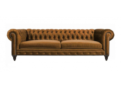 Chesterfield Drësëtzeger Kreativ Miwwelen Textilstoff Orange Neit Wunnzëmmer Modern