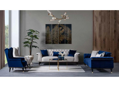 Wäissen Chesterfield gepolsteren Fauteuil Modernen Eenzelen Designer Sëtzmoobel