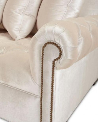 Wäiss Ecksofa Sofa Stoff Chesterfield Design Couchen Polster Sofae Luxus Miwwelen