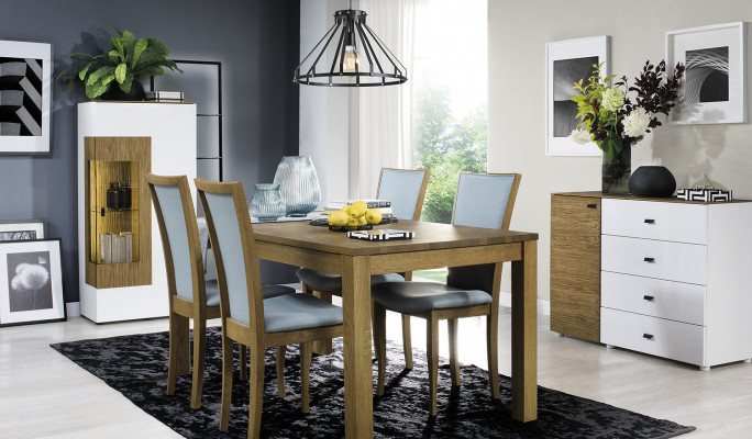 Set vu 6 Designer Stullen Luxus Gestofféiert Massiv Holz Büro Office Iesszëmmer Stull Sëtz