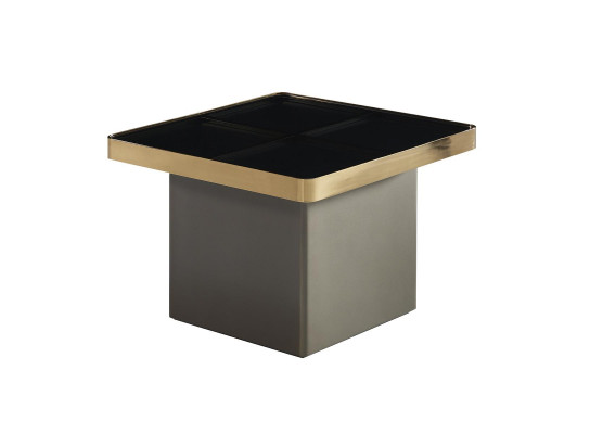 Säitentafel Schwaarz Wunnzëmmer Holz Glas Nei Modern Design Miwwelen Luxus Dësch