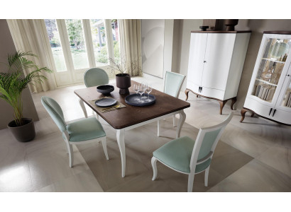 Luxus Designer Iessdësch Holz Dësch Auszéiher 140/330cm Wunn Iesszëmmer Miwwel Nei