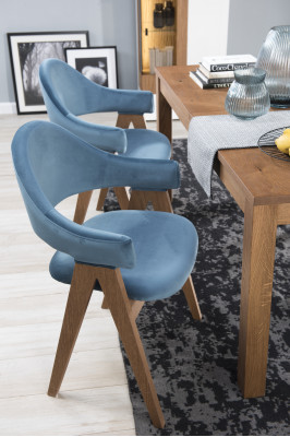 Set vu 4x Still Luxus Design Polster Massiv Holz Still Sëtz Büro Office Iesszëmmer