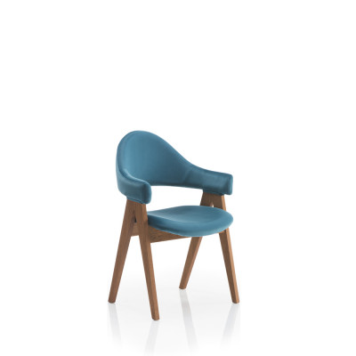 Set vu 4x Still Luxus Design Polster Massiv Holz Still Sëtz Büro Office Iesszëmmer