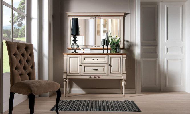 Konsole Sideboard Konsolendësch Lowboard Anrichte Holz Wunnzëmmer Kommoden Nei