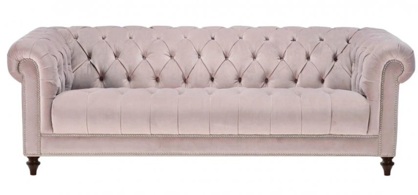 Chesterfield Altrosa Rosa Nei Dräisëtzer Stoff Design Couchen Polstersofa Sofas