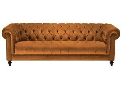 Chesterfield Original Samt Dräisëtzer Stoff Design Couchen Polstersofa Sofae